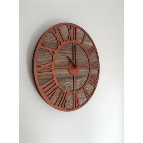 North Designed Booties Copper Rome Circle Decorative Wall Clock 30 Cm