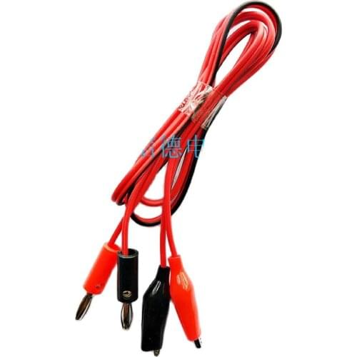 Banana plug to crocodile clip line test lead/power supply test line 2 plugs 2 clips total length 1 meter