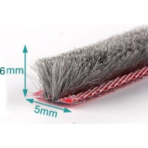 6m x 5mm x 6mm sliding door window brush seal strip weatherstrip soundproofing draught excluder