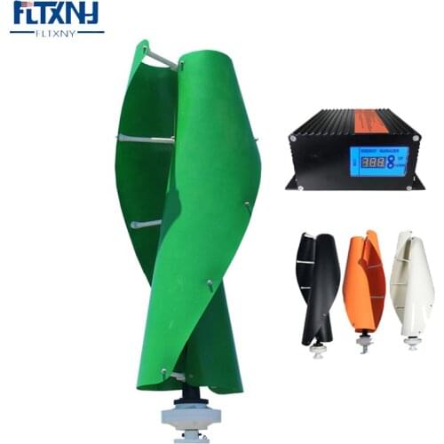 FLTXNY Vertical Wind Turbine 400W 600W 1KW 2KW 12V 24V 48V 96V 3 Phase Upright Coreless Wind Generator with Controller