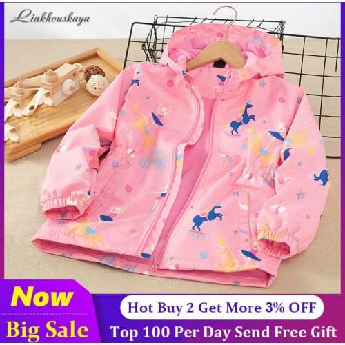 4-13 Year Windbreaker For Girls Spring Autumn Clothes Waterproof Windproof Children Coat Kids Polar Fleece Hooded Kids Clothing