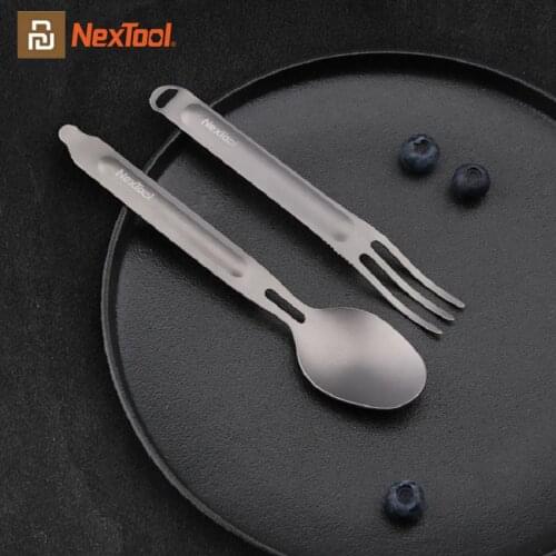 Youpin NexTool Fork Spoon 2-in-1 Pure Titanium Detachable Portable Outdoor Sports Camping Picnic Tableware Healthy Convenient