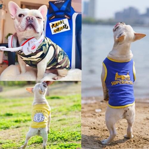 Pet Dog Vest Clothes Summer Pet Dog Costume Pugs Yingdou Corgi T-shirt Korean Spring and Summer Clothing for Dogs