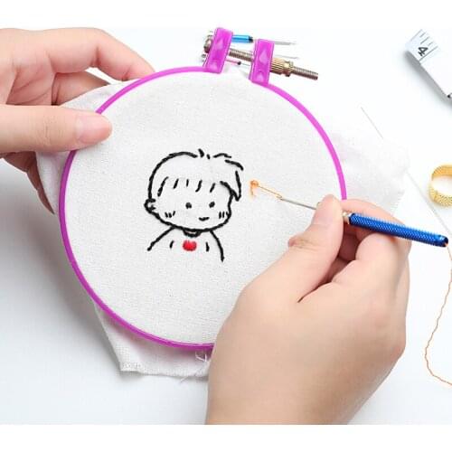 1 Set Cross Stitching Sewing Tools Includes Embroidery Stitching Punch Needle DIY Sweing Supplies Embroidery Starter Kit