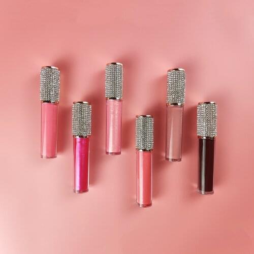 10 Pieces Diamond Lip Glaze Glitter Lip Gloss Wholesale Pigment Makeup Cosmetics Glossy Pearl Lipgloss Private Label No Logo