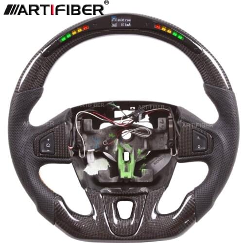 100% Real Carbon Fiber LED Steering Wheel for Renault Megane ，Clio