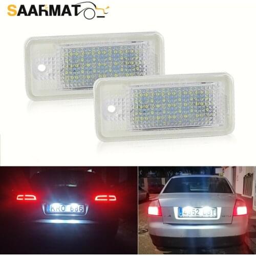 2x 18 LED License Number Plate Light Lamp For Audi A3 S3 A4 S4 B6 A6 S6 A8 S8 Q7