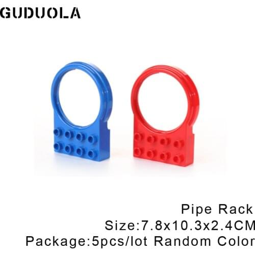 5pcs/lot Duplo Balls Slide in Tube Pipe Rack Education Building Blocks Puzzle Toys Balls slideway Bricks Accessories for Kids