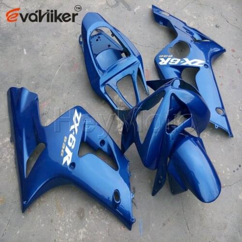 ABS motor fairing for ZX-6R 2003 2004 blue ZX 6R 03 04 Motorcycle panels Injection mold