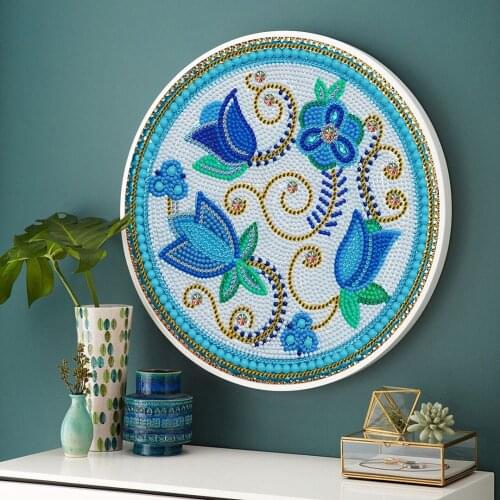 New Flower Pattern Mural Tessles Diamond Painting With Frame Color Box Diamond Embroidery Home Decoration Friend Gift