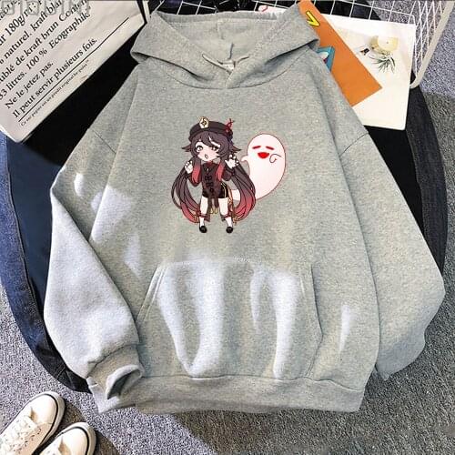 Genshin Impact Anime Hoodies Women Men Streetwear Kawai Hu Tao Print Sweatshirt Hip Hop Casual Sprint Autumn Clothes Long Sleeve