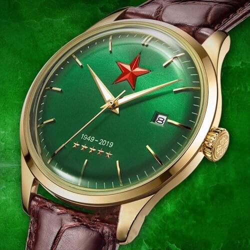 40mm 1963 Pilot Watch Automatic Mechanical Red Star Culture Aviation Military Memorial Edition Classic Popular Gift Men Watches