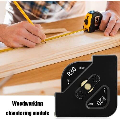 Woodworking Round Corner Radius Template Trimming Machine Router Wood Edge Jig Locator Carpentry Table Fillet Arc Tool Kit