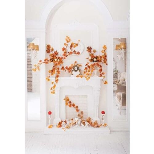 Fotografia golden leaves photo backgrounds vinyl wedding indoor photography backdrops for child photo studio accessories S-3079