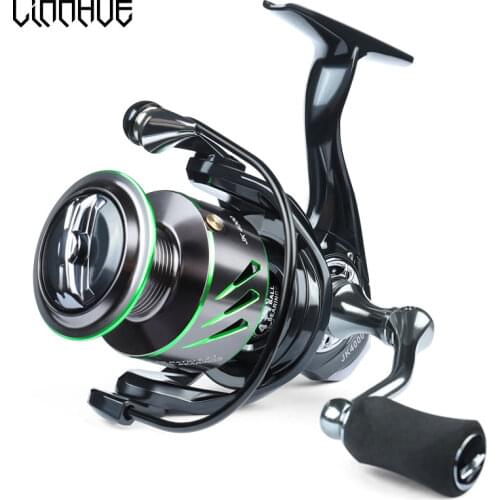 LINNHUE New Fishing Reel JK 3000 4000 Spinning Reel 8KG Powerful Brake System Oblique Metal Spool Reel Fishing Saltwater Reel