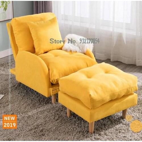Lazy Sofa Balcony Lounge Chair Single Small Sofa Bedroom Folding Simple Sofa Lazy Lounge Chair