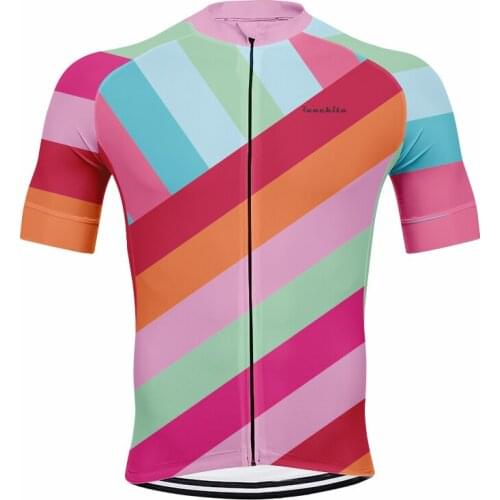RUNCHITA summer Cycling pro team Short sleeve bicycle Race race bike ciclismo cycle wear elastic band Jersey
