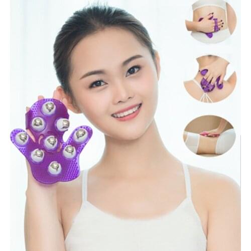 Ball Body Massage Roller Wearable Body Massager Glove Relieve Pain Stress For Hand Neck Back Shoulder Anti Fatigue Massage Tool