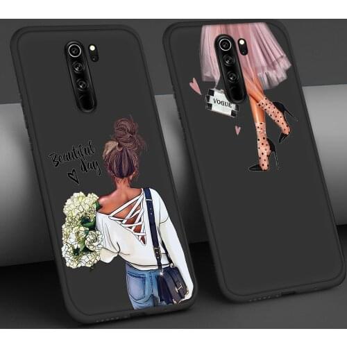 Fashion Girl Case For Xiaomi Redmi Note 9 8 7 8A 8T 6 Pro Mi Note 10 9 8 9T 10T Pro SE Poco X3 F1 Phone Cases Soft Cover Funda