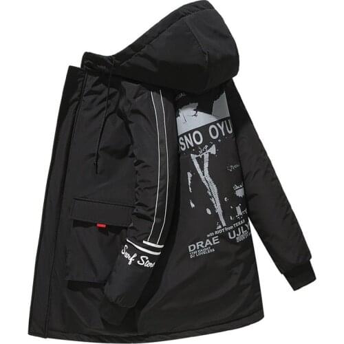 Large Size Men Jacket Long Windbreaker Men Coat Men Hooded Jackets Overcoat Male Coat Outwear Black Casual New Loose Comfort