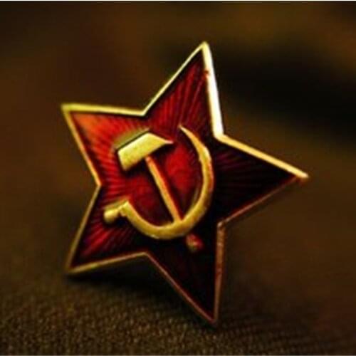 Russia USSR Cap Badge Lapel Pins Vintage Antique Classics Retro metal badge Army Souvenir collection The Red Army Star