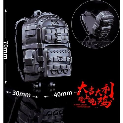 Game New Playerunknowns Battlegrounds knapsack Model PUBG Logo Keychain Pendant Cosplay accessories collection gift toys