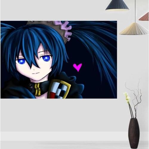 New Black Rock Shooter Posters On The Wall Modern Anime/Movie/Abstract Rectangle Poster Silk Fabric Cloth Wall Art Unframed