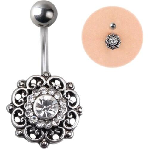 Sexy Dangle Belly Bars Belly Button Rings Fashion Surgical Steel Rhinestone Body Jewelry Navel Piercing Rings