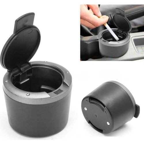 Plastic Cigarette Smoking Cup Ashtray Ash Holder with Lid for Office/Home/Car Fits in cup holder