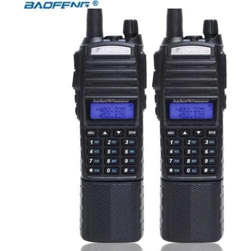 2pcs Baofeng UV-82 Walkie Talkie 3800mAh Battery UV 82 Portable Two way Radio Dual PTT Ham CB Radio Station VHF UHF UV82 Hunting