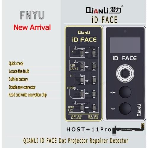 QIANLI Dot Projector Repairer iD FACE Detector Double Row Connector Read Write Burn 3 In 1 For IPhone X XS MAX 11 Pro MAX