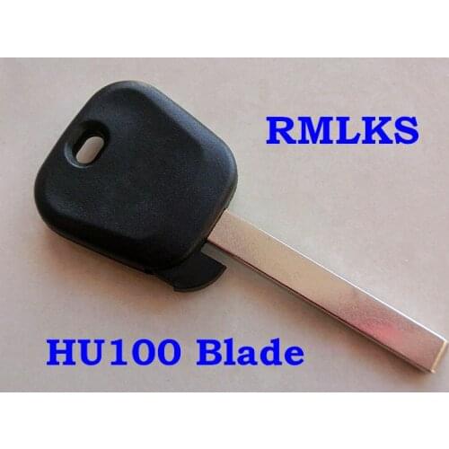 RMLKS Car Key Blank No Chips For Chevrolet HU100 Blade For G-MC Transponder Key Fob Chip Key Shell