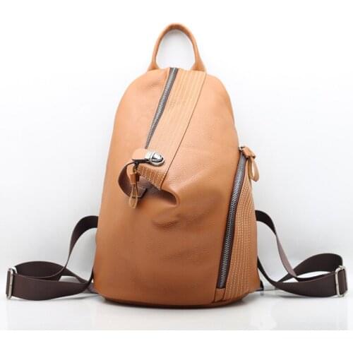 Anti-theft Backpack Women Genuine Leather Bag Casual Classic Daily Students Schoolbag Vintage High Quality Female Travel Bags