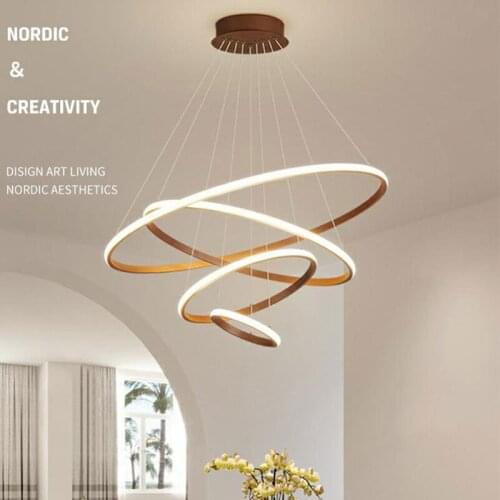 Modern LED Chandelier Hanging Lamp Rings Ceiling Chandelier Lighting For Living Room Dining Room Lights Fixtures
