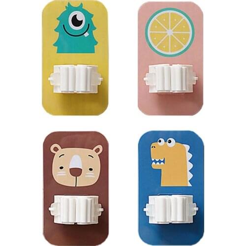 Creative Free Punch Mop Rack Bathroom Wall Hook Up Storage Shelf Strong Sticky Hook Mop Clip Bathroom Mop Shelf Holder Clips