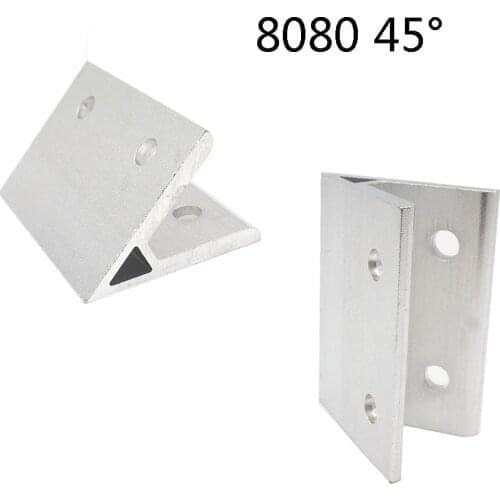 2pcs 45 degree 8080 80x80 Corner Angle Bracket Connection Joint for 8080 Aluminum Profile