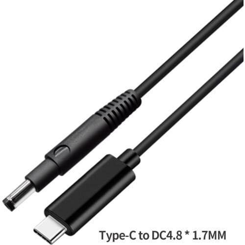 USB 3.1 TYPE C to DC 5.5*2.1 / 4.8*1.7 Male to Male Laptop Charger DC Jack Power Adapter Cable 1.5M Decoy Trigger PD Charging