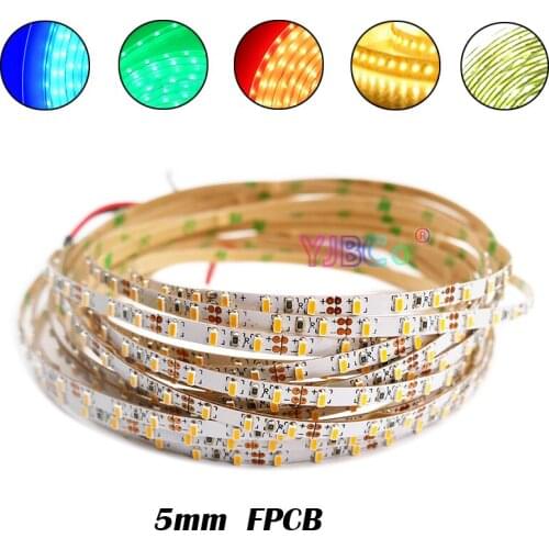 12V High Bright 5M Narrow side 5mm 120leds/M LED Strip 3014 SMD Natural White/White/warm white/Red/blue/Green/Yellow Lamp Tape