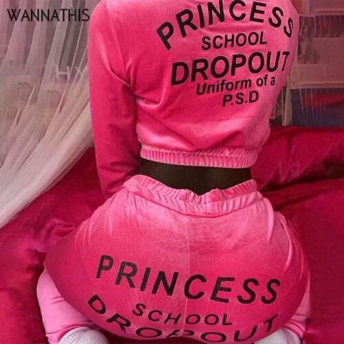 WannaThis Y2K Letter Print 2 Piece Set Women Long Sleeve Hoodie Zipper Cropped Top and Womens Pencial Elastic Pants Fitness Set