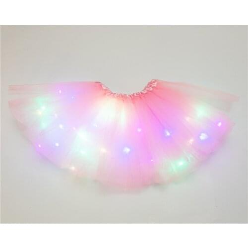 Kids and adult women Tutu Skirt Glitter Clothes Pettiskirt Princess ball gown Tulle Dancewear led Light Ballet Party miniskirt