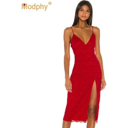 2021 Summer Womens Bodycon Split Bandage Dress Sexy Sleeveless Spaghetti Strap Lace Celebrity Club Evening Party Dress Vestidos