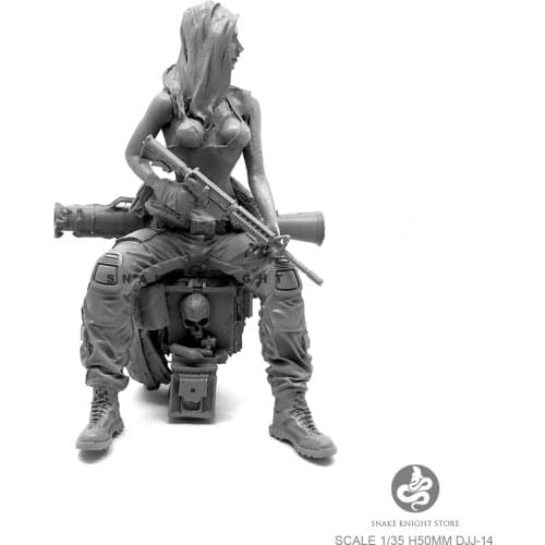 1/35 Resin figure Female Soldier Model Kit DJJ-14