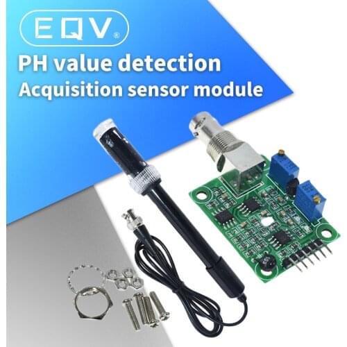 1Set Liquid PH 0-14 Value Detection Regulator Sensor Module Monitoring Control Meter Tester + BNC PH Electrode Probe For Arduino