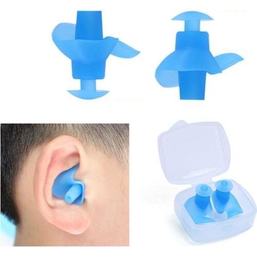 1 Pair Silicone Waterproof Dust-Proof Earplugs for adult swimmers children Water Sports Swimming Accessories