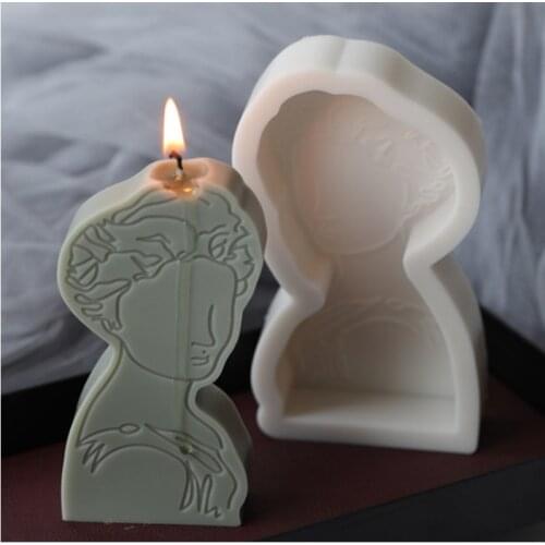 1PC INS Silicone Diy Soy Wax Candles Mold Aromatherapy Plaster 3d Hand-made Aroma Soap Mould Home Decor Girlfriend Gift Material
