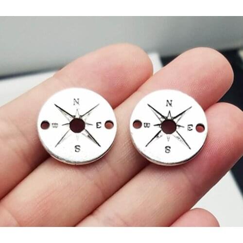 10pcs/lot--19mm, Compass chams, Antique silver plated Compass charms,DIY supplies, Jewelry accessories