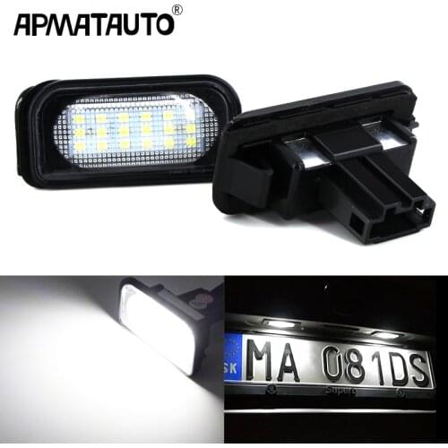 2xCanbus LED License Number Plate Lights for Mercedes Benz C-Class W203 Sedan SL-Class R230 CLK-Class W209 C209 A209 Car-Styling