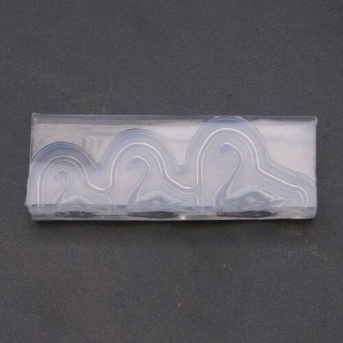 N0HE Handmade 3D Swan Keychain Pendant Mold Swan Resin Casting Animals Duck Silicone Molds Jewelry Making Tools Resin Crafts