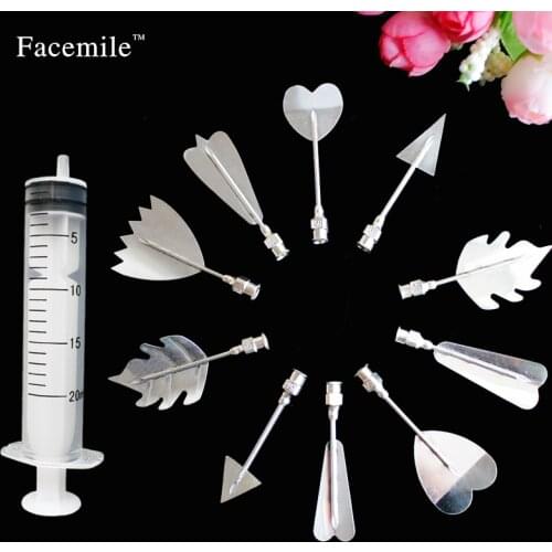 Facemile 10PCS 3D Jelly Art Tools Gurbias Cake Jello Art Gelatin Moulds Flower Pudding Mold With Syringe Russian Tulip Nozzles
