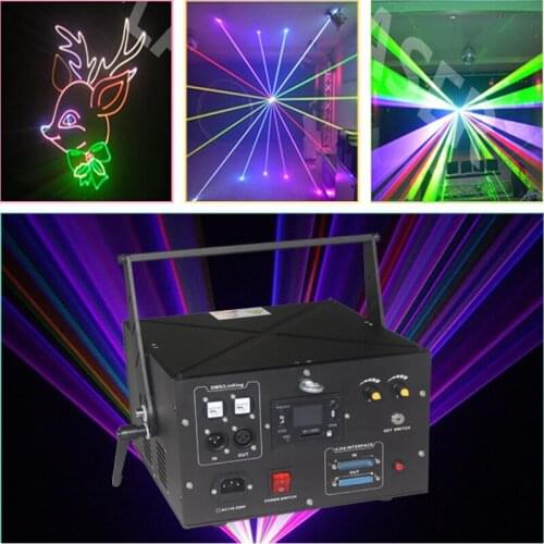 4W Full color Animations Laser lighting system with 45K Scanner dj equipment for entertainment